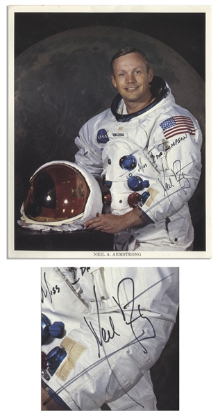 Neil Armstrong Signed 8'' x 10'' Photo -- With Steve Zarelli COA